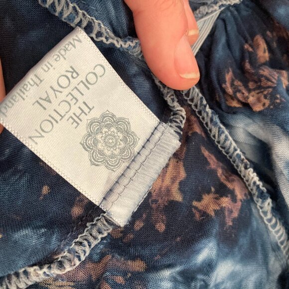 NWOT Size 12-16 The Collection Royal made in Thailand Tye Die Open Vest Tunic - Picture 4 of 4